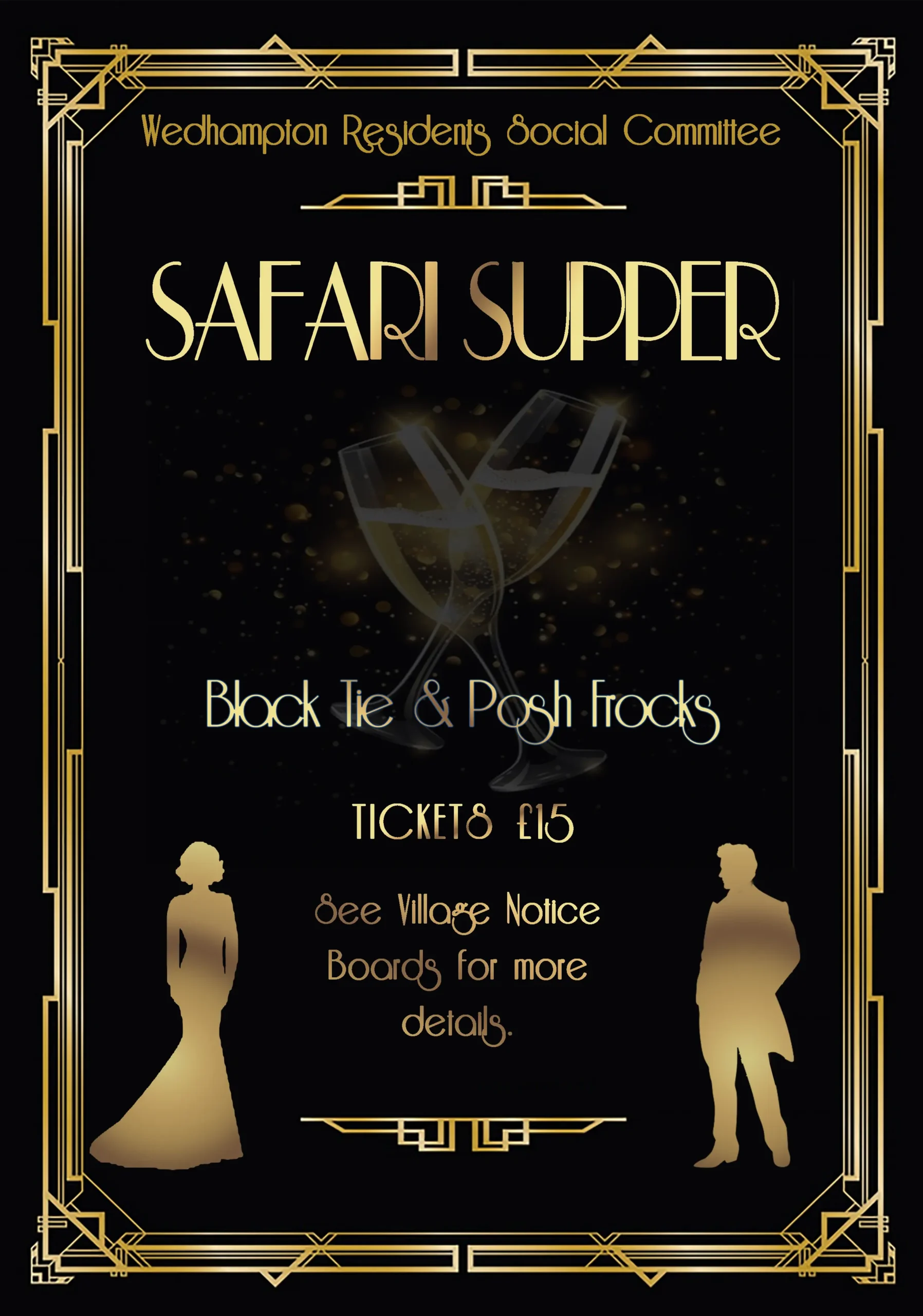 sAFARI sUPPER - bLACK tIE & pOSH fROCKS